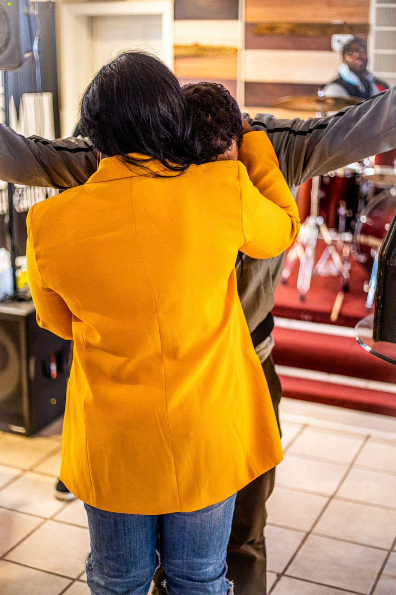 Arms wide open in worship