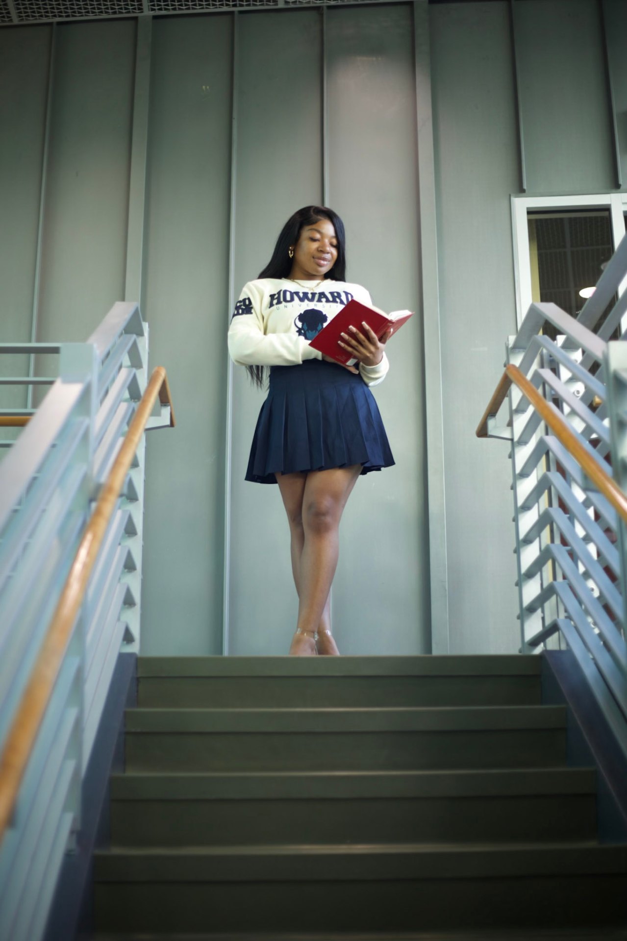 Howard University portrait on the stairwell